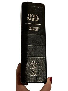 Vtg Holy Bible Old New Testament KJV Leather Bound 1987 LDS Salt Lake City Utah